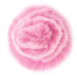 ROSE BROSJE/NL I REX KANINPELS Rosa/Hvit